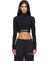 Palm Angels - Classic Logo Long-Sleeved Mockneck T-Shirt - Lyst