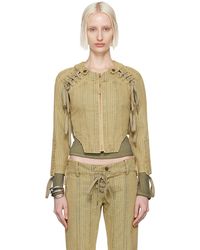 KNWLS - Tan Gfrc Denim Jacket - Lyst