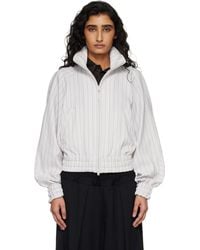 Y-3 - Off- Pinstripe Sport Uniform Jacket - Lyst