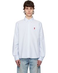 Ami Paris - Cotton Button-Down Ami De Coeur Shirt - Lyst