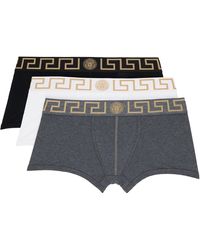 Versace - Three-Pack Greca Border Boxer Briefs - Lyst