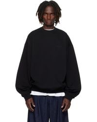 Vetements - Pull Molletonné Surdimensionné Noir À Logos - Lyst
