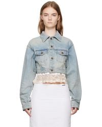 we11done - Cropped Denim Jacket - Lyst