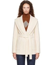 Mackage - Off- Paya-Z Wool Wrap Sash Belt Coat - Lyst
