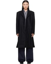 MM6 by Maison Margiela - Wool Felt Single-Breasted Coat - Lyst