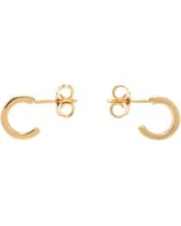 MM6 by Maison Martin Margiela - Gold Numeric Minimal Signature Hoop Earrings - Lyst
