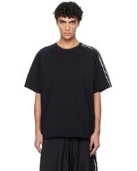 Y-3 - Raw Edge 3 Stripes Short Sleeve T-shirt - Lyst