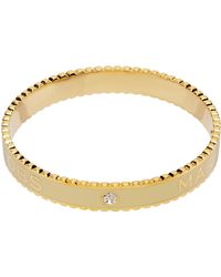 Marc Jacobs - Gold & White 'the Medallion' Cuff Bracelet - Lyst
