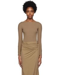 Wolford - Brown 'the Back-cut-out' Bodysuit - Lyst