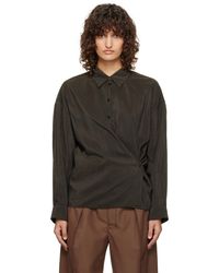 Lemaire - Straight Collar Twisted Shirt - Lyst