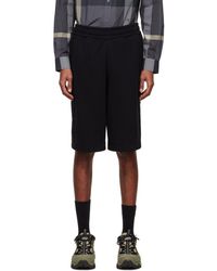 Short en coton Coton Burberry pour homme en coloris Noir Homme Vêtements Articles de sport et dentraînement Shorts de sport 