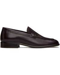 The Row - Burgundy Y Loafers - Lyst