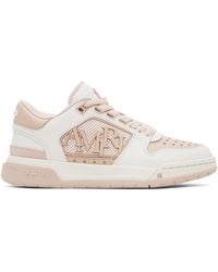 Amiri - White & Pink Classic Low Sneakers - Lyst