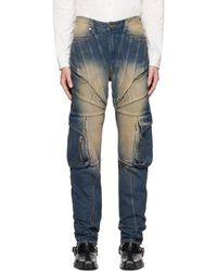 JUNTAE KIM - Jean Bleu À Panneaux De Style Corset - Lyst