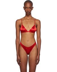 Fleur du Mal - レッド Luxe 三角ブラ - Lyst