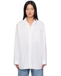 Bottega Veneta - White Pinstripe Shirt - Lyst