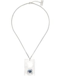 MM6 by Maison Martin Margiela - Silver Stone In Plastic Bag Necklace - Lyst