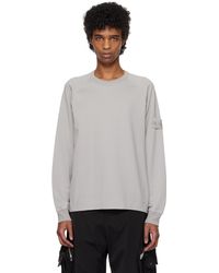 Stone Island - グレー コットン ストレッチ フリース スウェットシャツ - Lyst