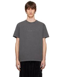 Alexander Wang - T-shirt gris à image à logo gaufrée - Lyst