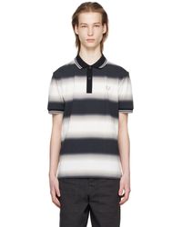 Fred Perry - F Perry Polo noir et blanc à rayures - Lyst