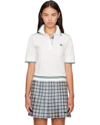 Burberry - Cropped Cotton Tennis Polo - Lyst