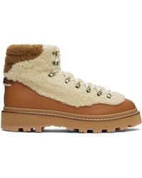 Moncler - Tan Peka Trek Boots - Lyst