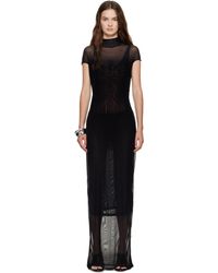 Jean Paul Gaultier - Sleeveless Flock Maxi Dress - Lyst