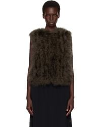 Yves Salomon - Cropped Feather Gilet Vest - Lyst