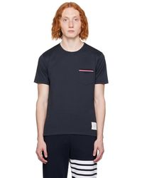 Thom Browne - Navy Patch Pocket T-shirt - Lyst