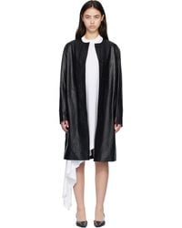 Loulou de Saison - Yari Ostrich-Effect Leather Coat - Lyst