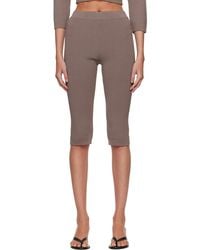 Skims - Taupe Refined Knit Capri Leggings - Lyst