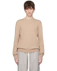MM6 by Maison Martin Margiela - Beige Inverted Seams Sweater - Lyst