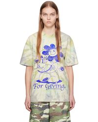 ONLINE CERAMICS - T-shirt 'love is for giving' et vert - Lyst
