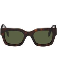Fendi - Brown Signature Sunglasses - Lyst