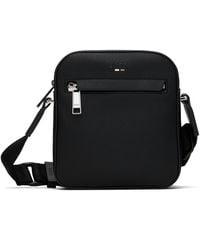 BOSS - ブラック ペブルグレイン フェイクレザー バッグ - Lyst