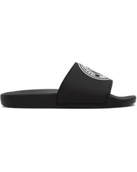 Versace Jeans Couture Denim Flat Sandals in Black Womens Shoes Flats and flat shoes Flat sandals 