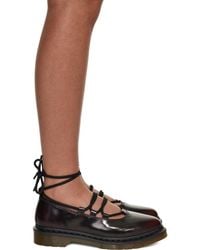 Dr. Martens - Burgundy Elphie Ii Leather Ballet Loafers - Lyst