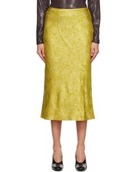 Dries Van Noten - Ssense Exclusive Gold Midi Skirt - Lyst