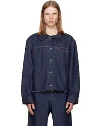 Helmut Lang - Cropped Denim Trucker Jacket - Lyst