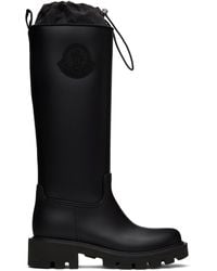 Moncler - Bottes de pluie hautes kickstream noires - Lyst
