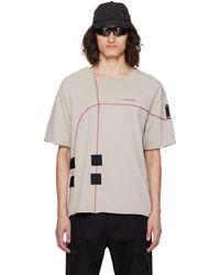 A_COLD_WALL* - * Taupe Paneled T-shirt - Lyst