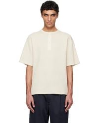 Nanamica - オフホワイト サーマル スウェット ヘンリーネック - Lyst