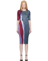 Pleats Please Issey Miyake - Grainy Colors Midi Dress - Lyst