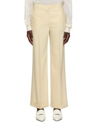 TOTEME - Toteme Beige Tailored Trousers - Lyst