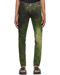 Givenchy - Green Distressed Jeans - Lyst