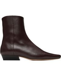 STAUD - Wally Flat Ankle Boots - Lyst
