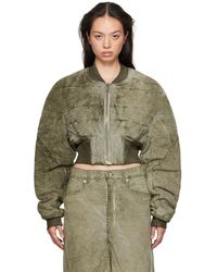 Rick Owens - カーキ Porterville Collage ボンバージャケット - Lyst