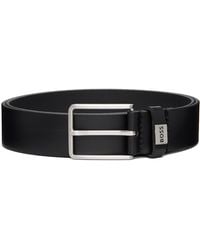BOSS - Buffed Leather Belt - Lyst