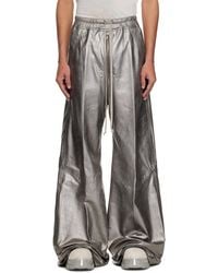Rick Owens - Gunmetal Hollywood Wide Bela Leather Trousers - Lyst