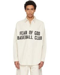 Fear Of God - Off- Garment Dyed Cotton Relaxed Shirt - Lyst